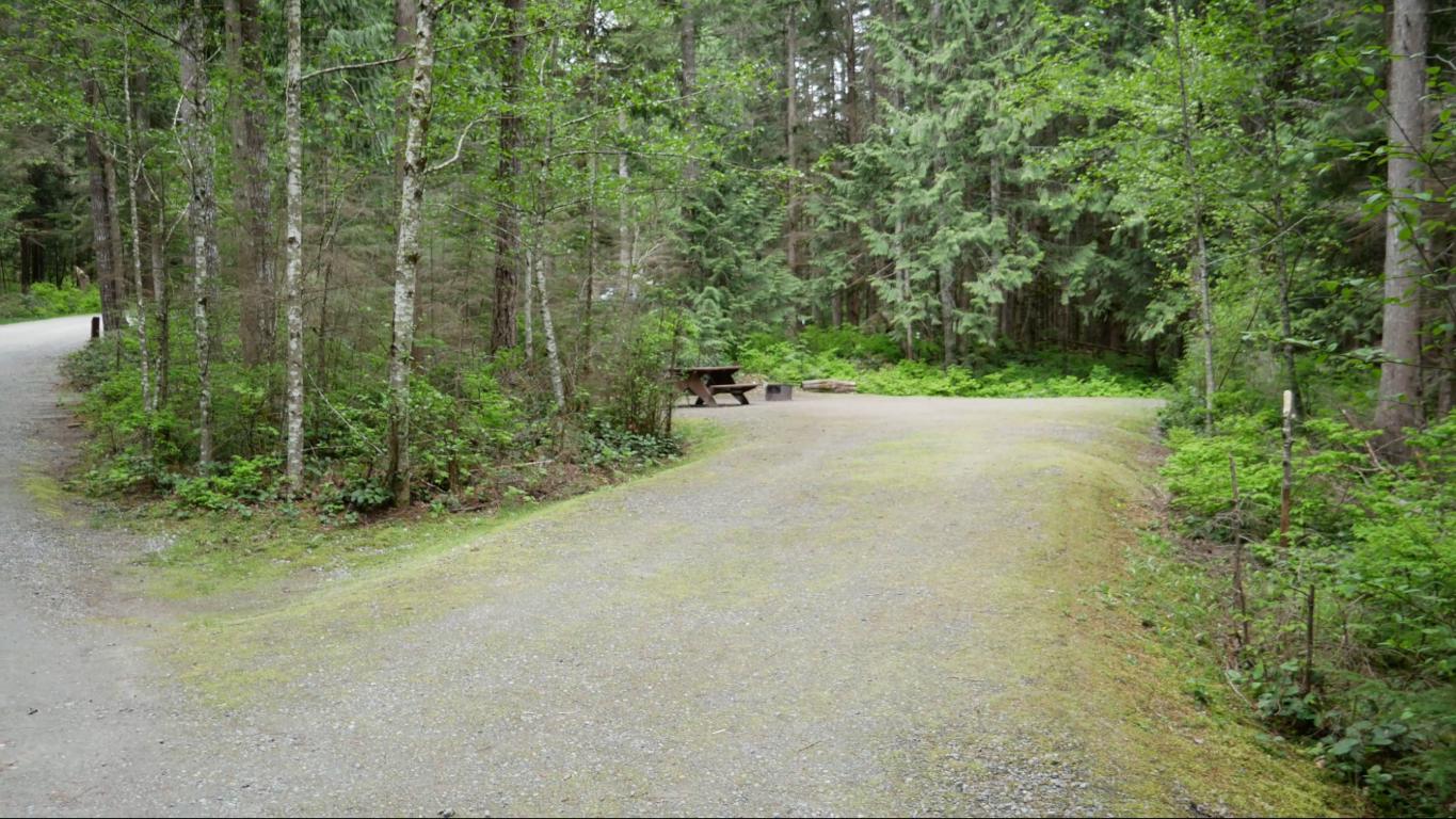 site #11 at silver lake provincial park campground near Hope, BC, Canada