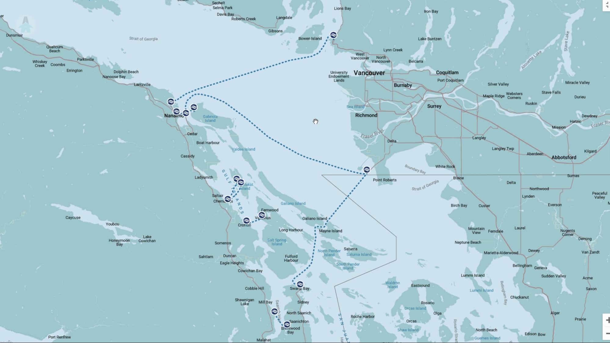 BC ferries connects Vancouver to Vancouver Island by way of ferry between Horseshoe Bay and Nanaimo, Tsawwassen and Schwartz Bay or Tsawwassen and Nanaimo.  